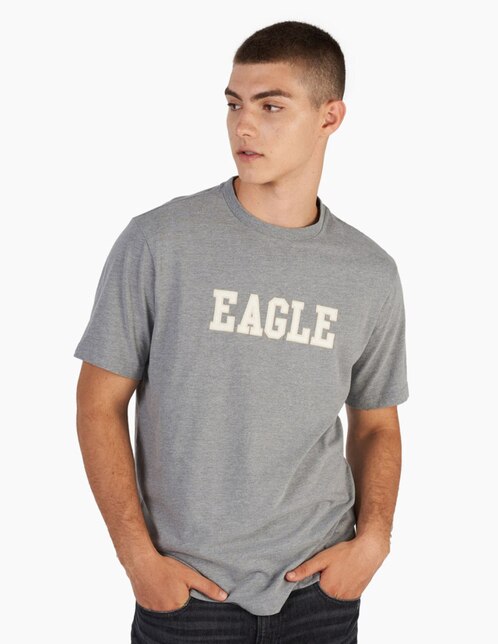 Playera American Eagle manga larga cuello redondo para hombre