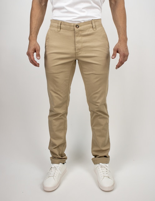 Pantalón chino slim de algodón para hombre 1