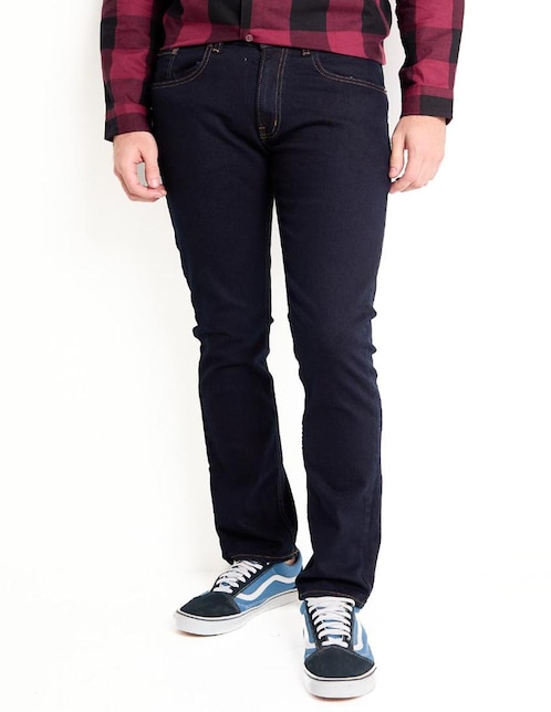 Jeans slim lavado obscuro para hombre 1