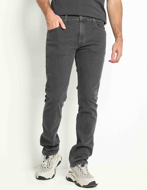 Jeans slim lavado medio para hombre 1