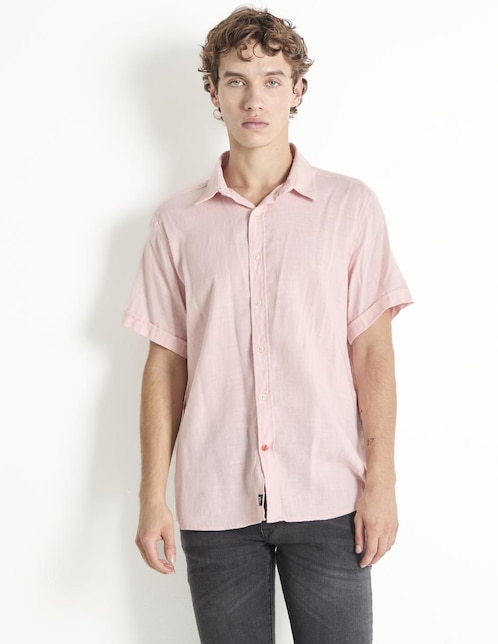 Camisa casual Silver Plate manga corta para hombre