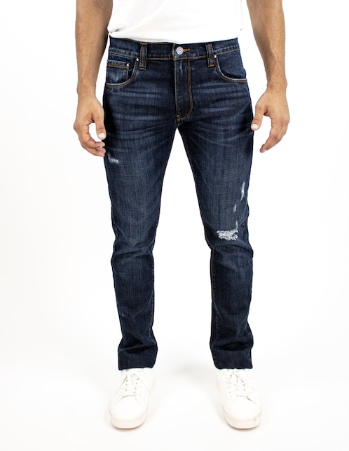 Jeans slim deslavado para hombre 1
