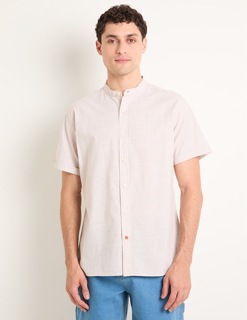 Camisa casual de algodón manga corta para hombre 1