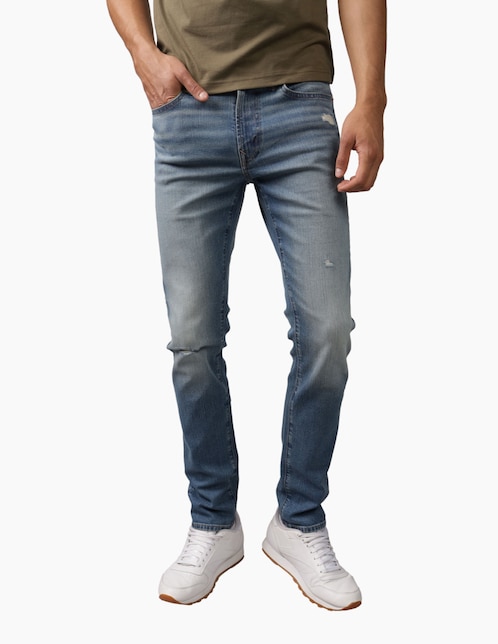 Jeans slim American Eagle deslavado para hombre