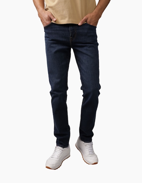 Jeans skinny lavado oscuro para hombre 4