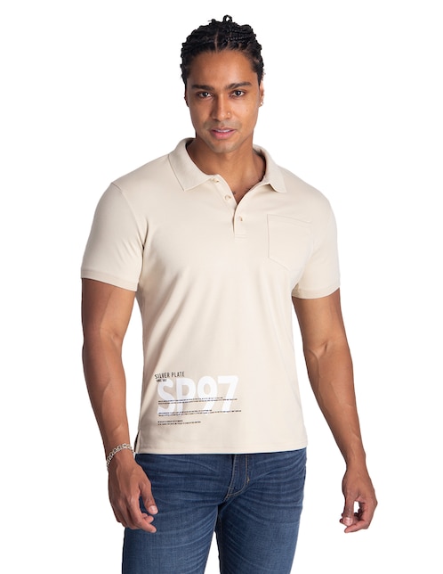 Playera tipo polo Silver Plate para hombre