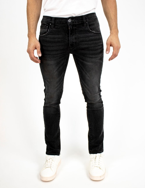 Jeans slim deslavado para hombre 1