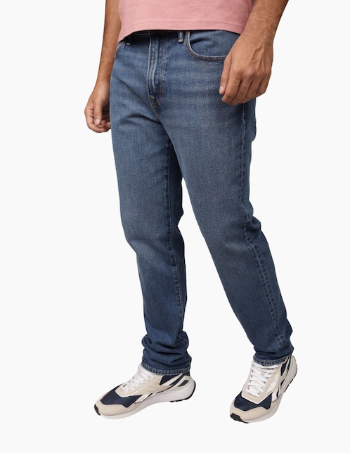 Jeans straight American Eagle lavado whisker para hombre