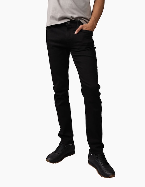 Jeans slim lavado obscuro para hombre 4