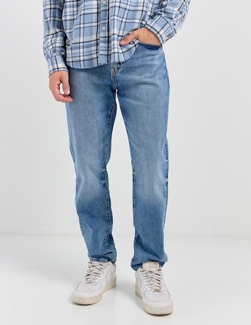 Jeans skinny deslavado para hombre 1