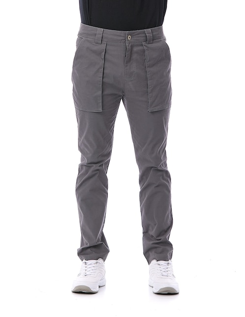 Pantalón chino regular de gabardina para hombre 1