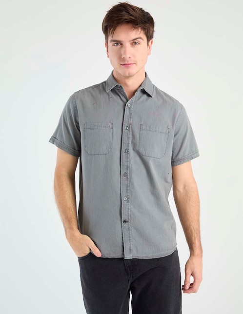 Camisa casual manga corta para hombre 1