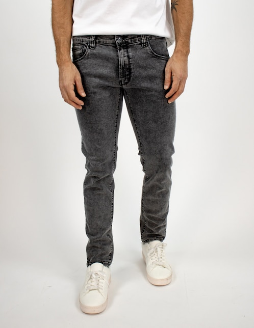 Jeans slim deslavado para hombre 1