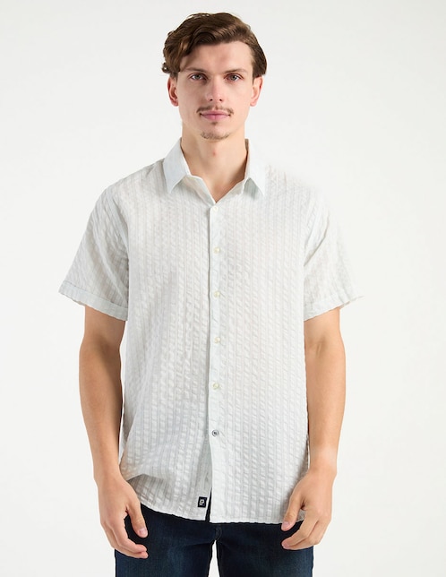 Camisa casual de algodón manga corta para hombre 1