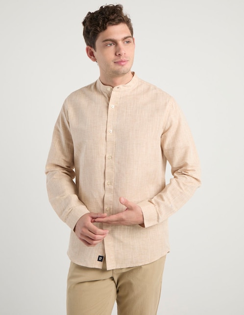 Camisa casual manga larga para hombre 1