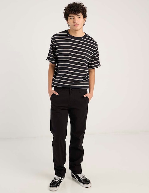 Pantalón straight de gabardina para hombre 1