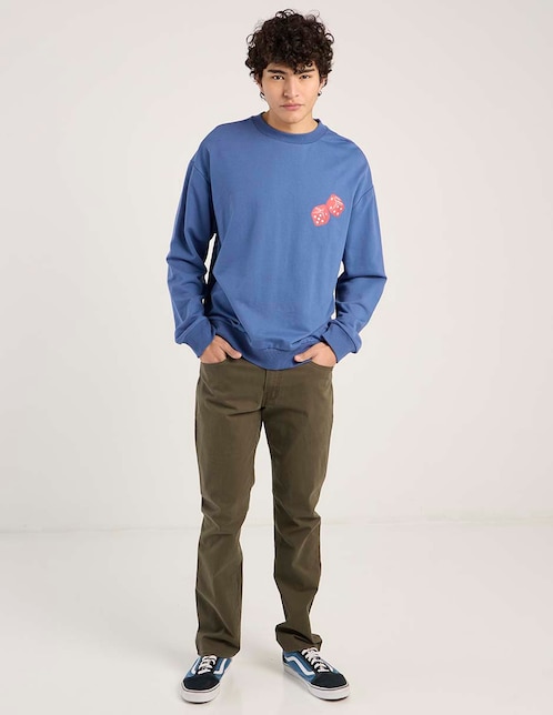 Pantalón straight de algodón para hombre 1