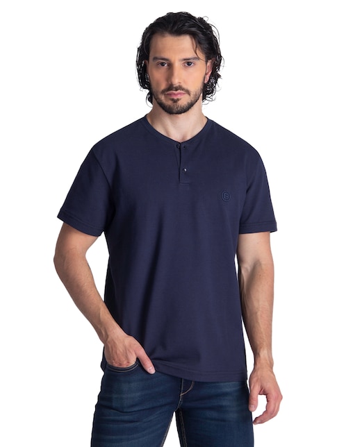 Playera cuello henley para hombre 1