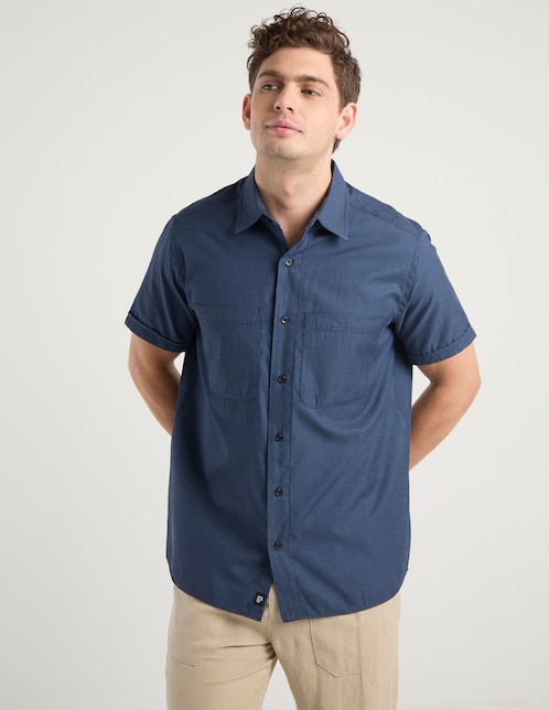 Camisa casual manga corta para hombre 1