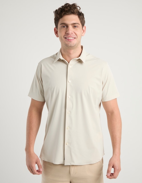 Camisa casual Silver Plate manga corta para hombre
