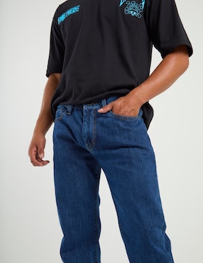 Jeans recto Silver Plate lavado obscuro para hombre