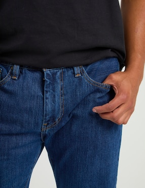 Jeans recto Silver Plate lavado obscuro para hombre