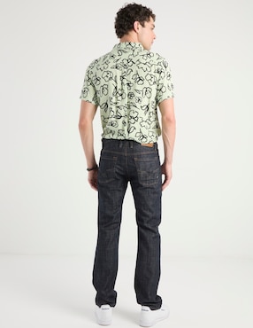 Jeans straight Silver Plate lavado obscuro para hombre
