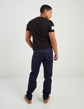Jeans straight Oggi lavado obscuro para hombre