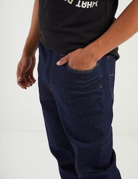 Jeans straight Oggi lavado obscuro para hombre