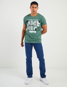 Jeans slim Silver Plate lavado obscuro para hombre