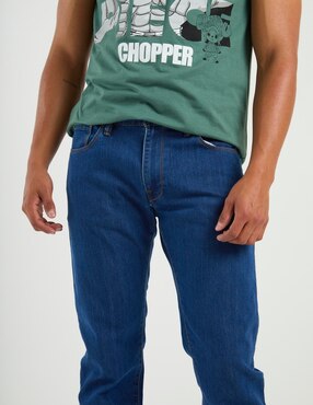 Jeans slim Silver Plate lavado obscuro para hombre