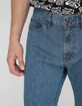Jeans straight Silver Plate lavado sand blast para hombre