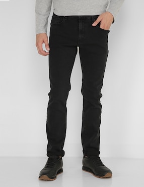 Jeans Slim Silver Plate Lavado Obscuro Para Hombre