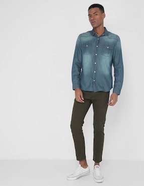 Pantalón slim Furor de algodón para hombre