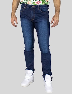 Jeans Slim Furor Lavado Obscuro Para Hombre