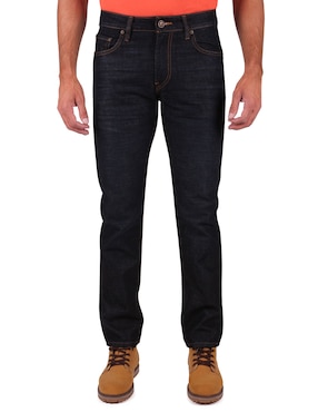 Jeans Slim Silver Plate Lavado Whisker Para Hombre