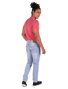 Jeans slim Silver Plate lavado whisker para hombre