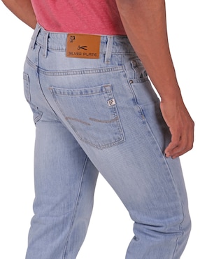 Jeans slim Silver Plate lavado whisker para hombre