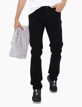 Jeans slim lavado obscuro para hombre