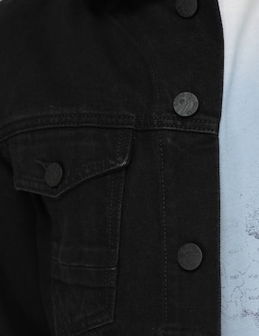 Chamarra Silver Plate de mezclilla con bolsillos para hombre