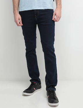 Jeans Slim Furor Crow Rau Deslavado Para Hombre