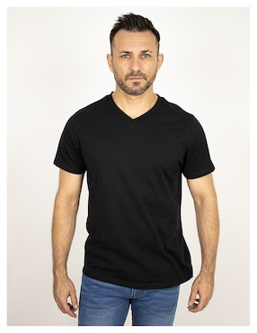 Playera Furor Basic Cuello V Para Hombre