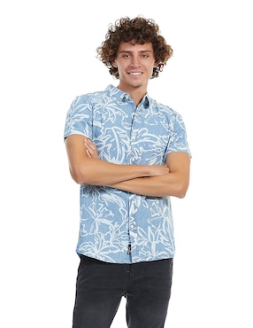 Camisa Casual De Algodón Manga Corta Para Hombre