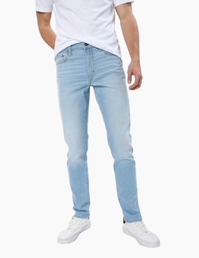 Jeans Slim American Eagle Lavado Claro Para Hombre