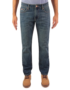 Jeans Slim Silver Plate Lavado Stone Wash Para Hombre