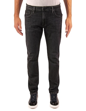 Jeans Skinny Silver Plate Lavado Stone Wash Para Hombre