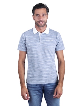 Playera Tipo Polo Silver Plate Para Hombre