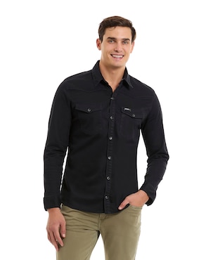 Camisa Casual Buffalo De Algodón Manga Larga Para Hombre