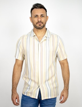 Camisa Casual Furor Manga Corta Para Hombre