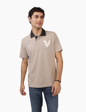 Playera Tipo Polo American Eagle 3770 Rugby Solids Para Hombre